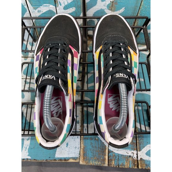 VANS Old Skool Checkered Skate Shoe 500714 Rainbow Multi Color Sz 6.5 Modified - Picture 5 of 10